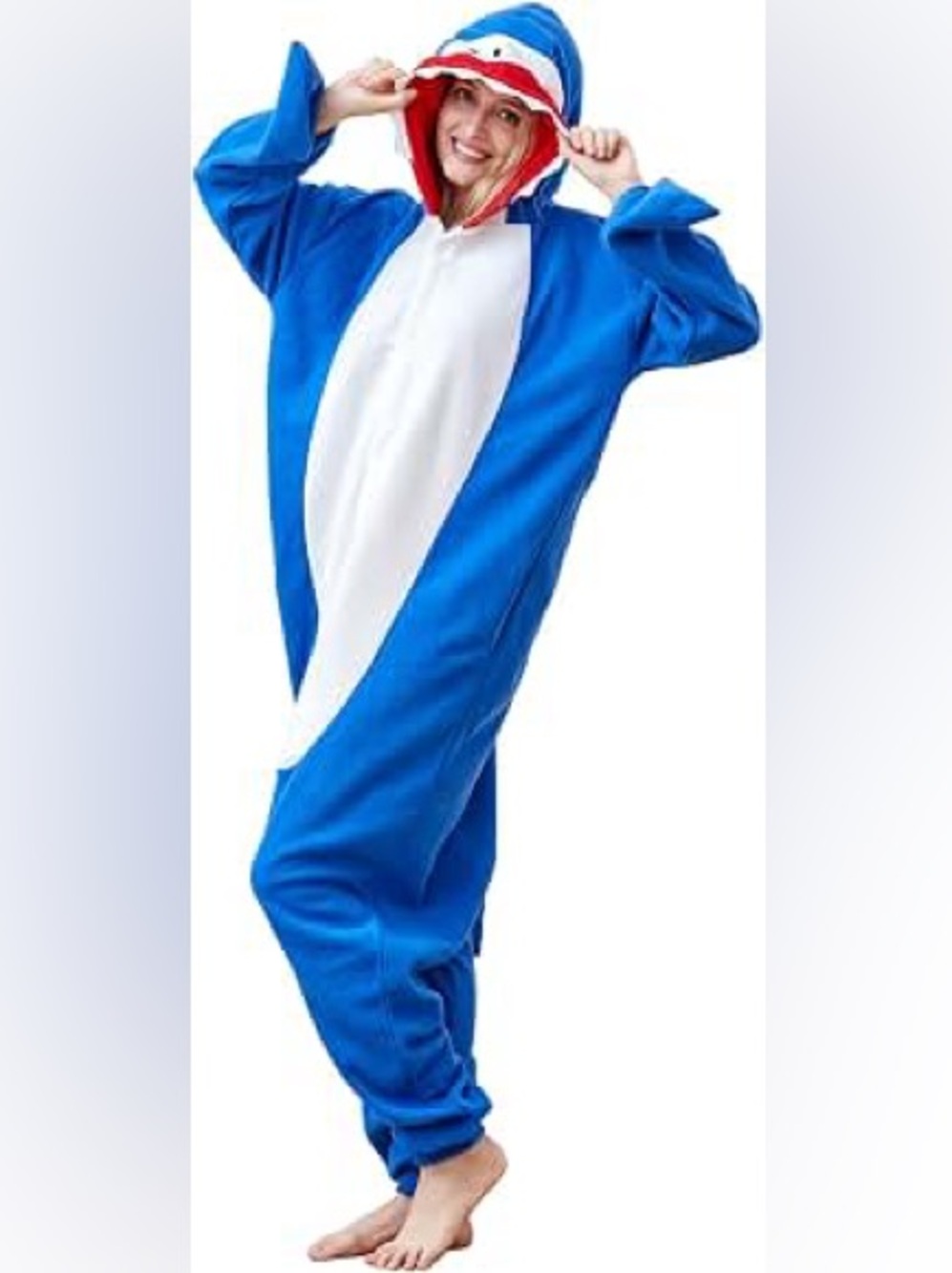 Daddy Shark Costume Blue & White Like New